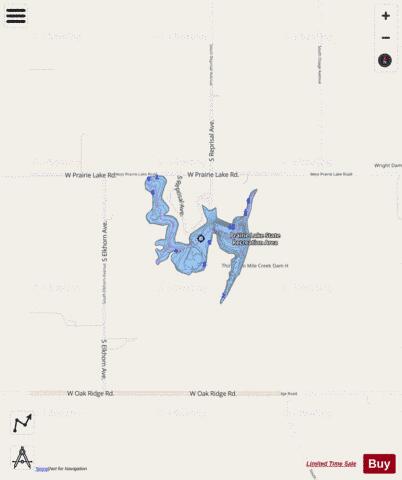 Prairie Lake depth contour Map - i-Boating App - Streets