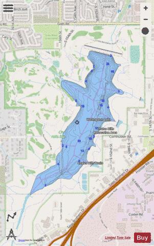 Wehrspann Reservoir depth contour Map - i-Boating App - Streets