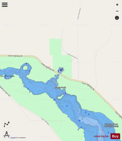 Calamus Reservoir (Gracie Creek) depth contour Map - i-Boating App - Streets