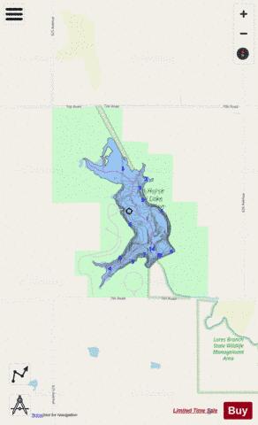 Iron Horse Trail Lake depth contour Map - i-Boating App - Streets