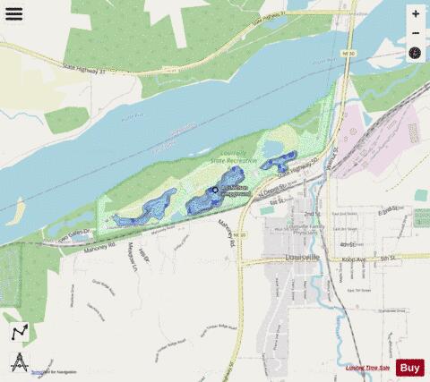 Louisville 2 depth contour Map - i-Boating App - Streets
