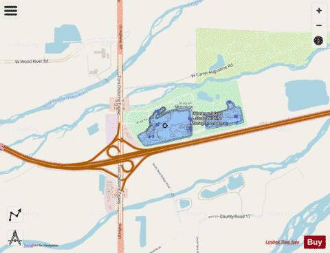 Mormon Island West depth contour Map - i-Boating App - Streets