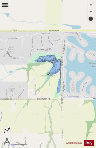 Prairie View Lake depth contour Map - i-Boating App - Streets