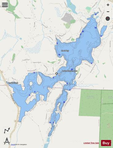 Lake Monomonac depth contour Map - i-Boating App - Streets