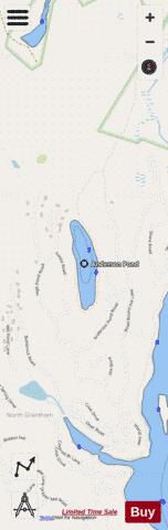 Anderson Pond depth contour Map - i-Boating App - Streets