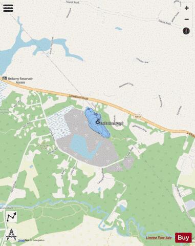Barbadoes Pond depth contour Map - i-Boating App - Streets