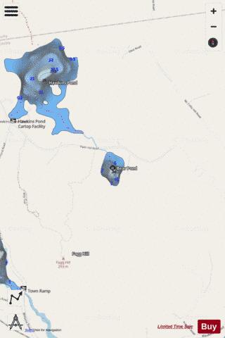 Bear Pond depth contour Map - i-Boating App - Streets