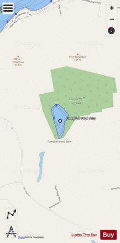 Campbell Pond depth contour Map - i-Boating App - Streets