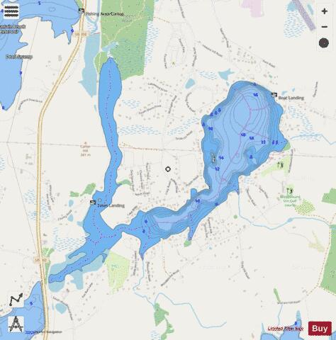 Contoocook Lake depth contour Map - i-Boating App - Streets