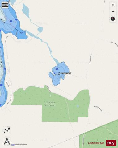 Cooks Pond depth contour Map - i-Boating App - Streets