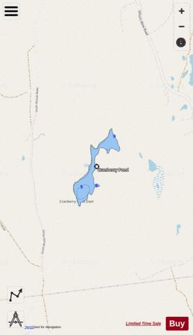 Cranberry Pond depth contour Map - i-Boating App - Streets