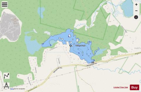 Dubes Pond depth contour Map - i-Boating App - Streets
