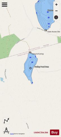 Dudley Pond depth contour Map - i-Boating App - Streets