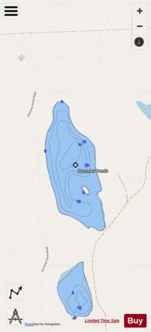 Dummer Ponds depth contour Map - i-Boating App - Streets