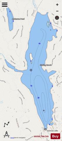 Eastman Pond depth contour Map - i-Boating App - Streets