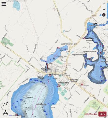 Front Bay depth contour Map - i-Boating App - Streets