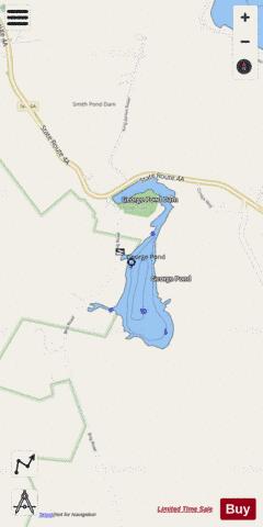 George Pond depth contour Map - i-Boating App - Streets