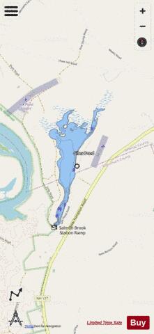 Giles Pond depth contour Map - i-Boating App - Streets