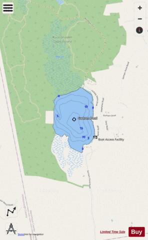 Gorham Pond depth contour Map - i-Boating App - Streets