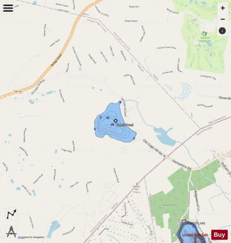 Harris Pond depth contour Map - i-Boating App - Streets