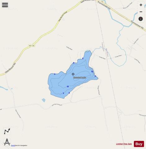 Haunted Lake depth contour Map - i-Boating App - Streets