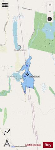 Island Pond depth contour Map - i-Boating App - Streets