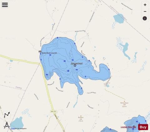 Jenness Pond depth contour Map - i-Boating App - Streets