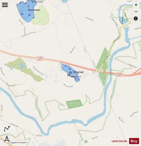 Keyser Pond depth contour Map - i-Boating App - Streets