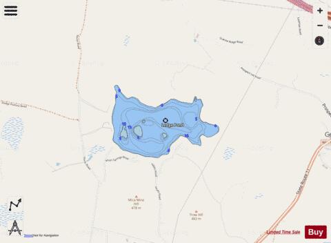 Ledge Pond depth contour Map - i-Boating App - Streets
