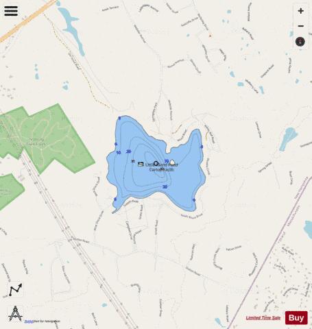 Little Island Pond depth contour Map - i-Boating App - Streets
