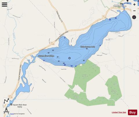 Little Squam Lake depth contour Map - i-Boating App - Streets