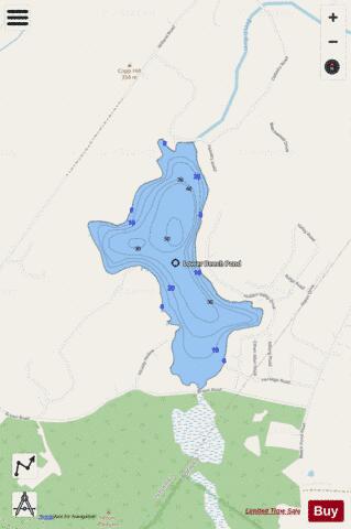 Lower Beech Pond depth contour Map - i-Boating App - Streets