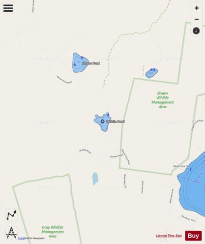 Middle Pond depth contour Map - i-Boating App - Streets