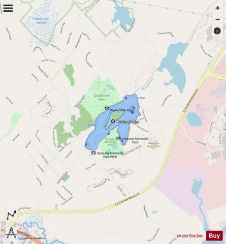 Naticook Lake depth contour Map - i-Boating App - Streets