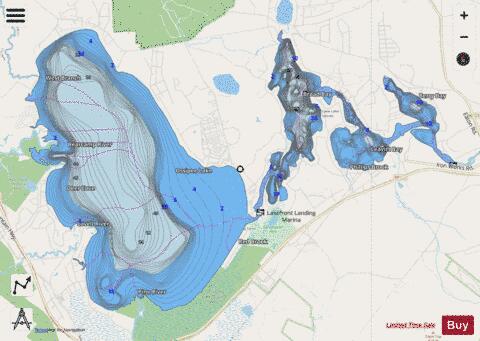 Ossipee Lake depth contour Map - i-Boating App - Streets