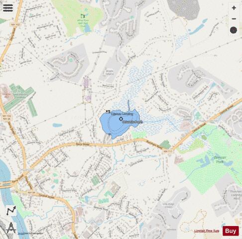 Ottarnic Pond depth contour Map - i-Boating App - Streets