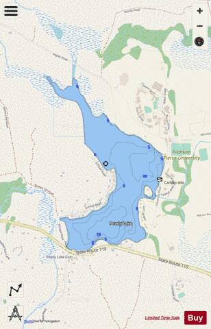 Pearly Lake depth contour Map - i-Boating App - Streets