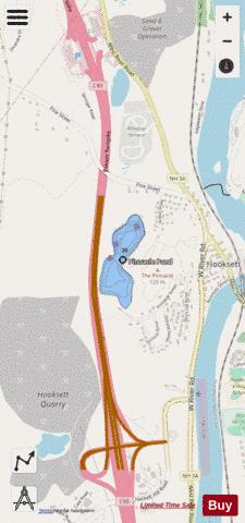 Pinnacle Pond depth contour Map - i-Boating App - Streets