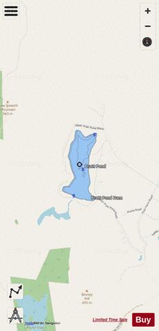 Pratt Pond depth contour Map - i-Boating App - Streets