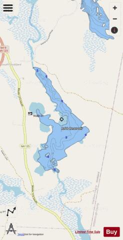 Robb Reservoir depth contour Map - i-Boating App - Streets