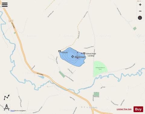 School Pond depth contour Map - i-Boating App - Streets