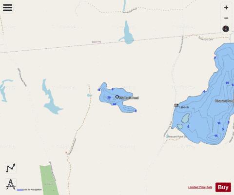 Shattuck Pond depth contour Map - i-Boating App - Streets