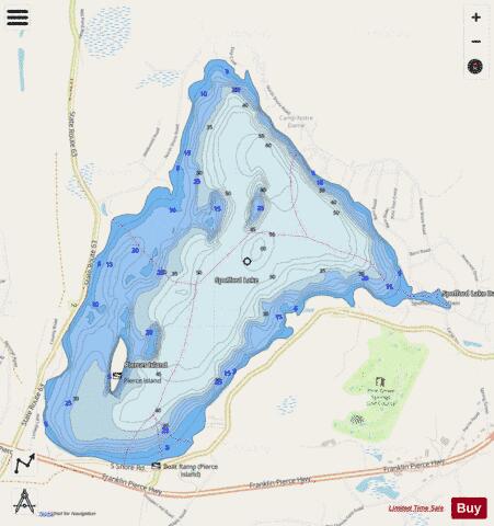 Spofford Lake depth contour Map - i-Boating App - Streets