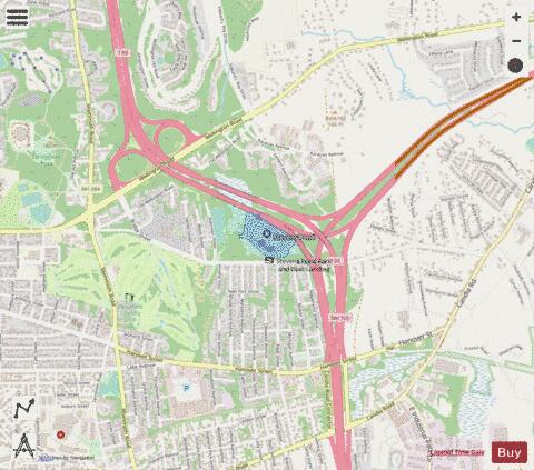 Stevens Pond depth contour Map - i-Boating App - Streets