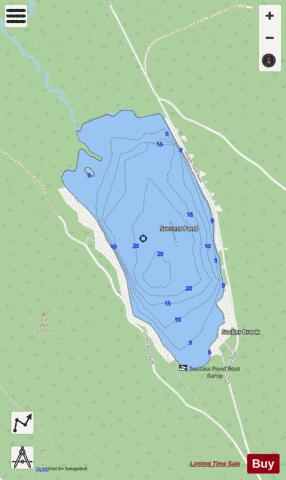 Success Pond depth contour Map - i-Boating App - Streets