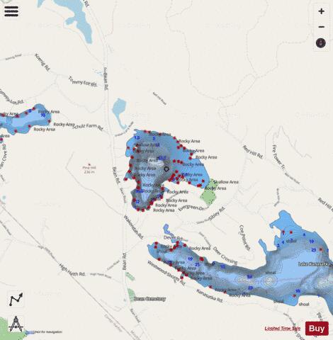Wakondah Pond depth contour Map - i-Boating App - Streets