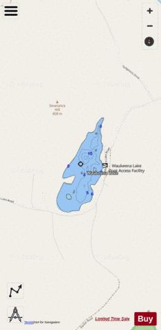 Waukeena Lake depth contour Map - i-Boating App - Streets