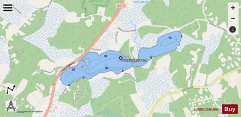 Wheelwright Pond depth contour Map - i-Boating App - Streets