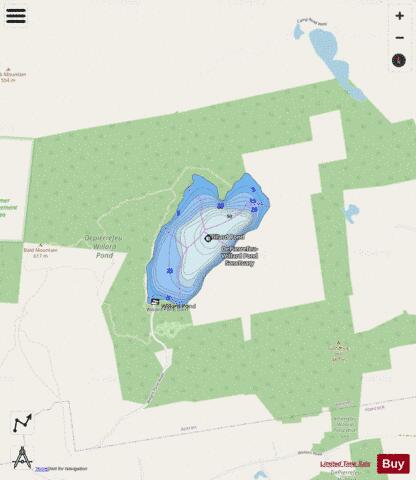 Willard Pond depth contour Map - i-Boating App - Streets
