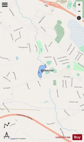 Wilson Pond depth contour Map - i-Boating App - Streets
